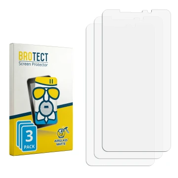 Face avant d’un emballage produit avec le logo de la marque BROTECT. À côté se trouve la protection d’écran correspondante.