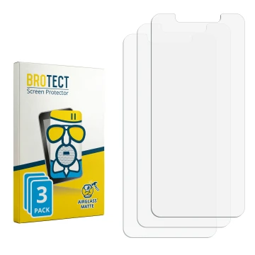 Face avant d’un emballage produit avec le logo de la marque BROTECT. À côté se trouve la protection d’écran correspondante.