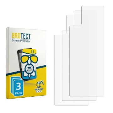 Face avant d’un emballage produit avec le logo de la marque BROTECT. À côté se trouve la protection d’écran correspondante.