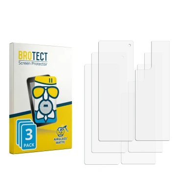 Face avant d’un emballage produit avec le logo de la marque BROTECT. À côté se trouve la protection d’écran correspondante.