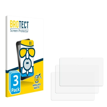 Face avant d’un emballage produit avec le logo de la marque BROTECT. À côté se trouve la protection d’écran correspondante.