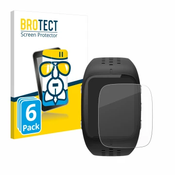 Face avant d’un emballage produit avec le logo de la marque BROTECT. À côté, l’appareil Polar M430 est représenté avec la prot