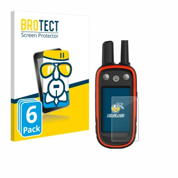 Face avant d’un emballage produit avec le logo de la marque BROTECT. À côté, l’appareil Garmin Atemos 100 est représenté avec 
