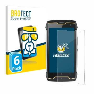 Face avant d’un emballage produit avec le logo de la marque BROTECT. À côté, l’appareil Cubot King Kong est représenté avec la