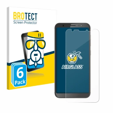 Face avant d’un emballage produit avec le logo de la marque BROTECT. À côté, l’appareil Gigaset GS185 est représenté avec la p