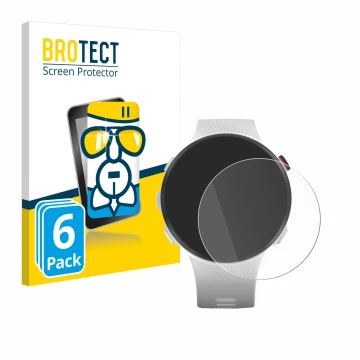 Face avant d’un emballage produit avec le logo de la marque BROTECT. À côté, l’appareil Garmin Forerunner 45S est représenté a