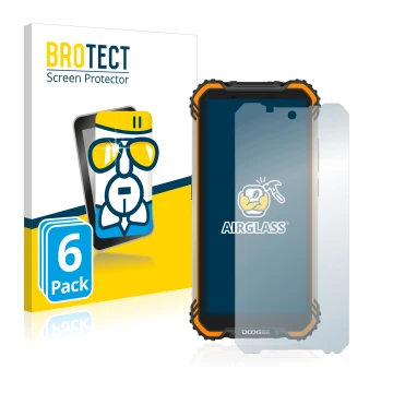 Face avant d’un emballage produit avec le logo de la marque BROTECT. À côté, l’appareil Doogee S58 Pro est représenté avec la 