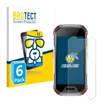 Face avant d’un emballage produit avec le logo de la marque BROTECT. À côté, l’appareil Unihertz Atom L est représenté avec la