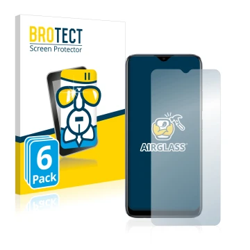 Face avant d’un emballage produit avec le logo de la marque BROTECT. À côté, l’appareil realme C11 2021 est représenté avec la