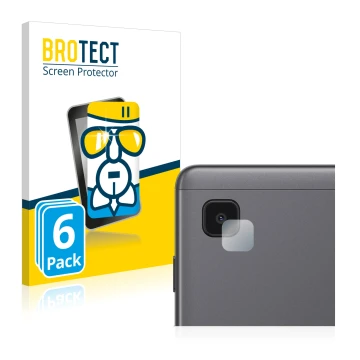 Face avant d’un emballage produit avec le logo de la marque BROTECT. À côté, l’appareil Samsung Galaxy Tab A7 Lite Wi-Fi 2021 