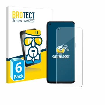 Face avant d’un emballage produit avec le logo de la marque BROTECT. À côté, l’appareil realme GT Master Edition est représent