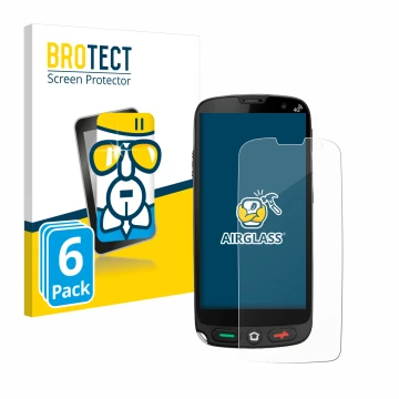 Face avant d’un emballage produit avec le logo de la marque BROTECT. À côté, l’appareil Brondi Amico XS est représenté avec la