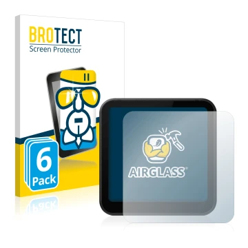 Face avant d’un emballage produit avec le logo de la marque BROTECT. À côté, l’appareil DJI Action 2 est représenté avec la pr