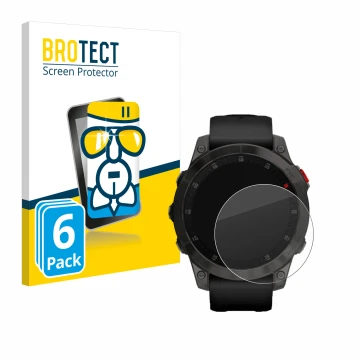 Face avant d’un emballage produit avec le logo de la marque BROTECT. À côté, l’appareil Garmin epix (Gen. 2) est représenté av