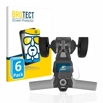 Face avant d’un emballage produit avec le logo de la marque BROTECT. À côté, l’appareil PowaKaddy FX5 2.8