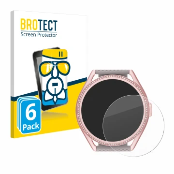 Face avant d’un emballage produit avec le logo de la marque BROTECT. À côté, l’appareil Michael Kors Access MKGO Gen 5E MKT 51