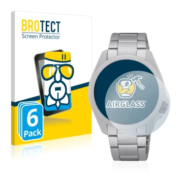 Face avant d’un emballage produit avec le logo de la marque BROTECT. À côté, l’appareil Seiko 5 Sports SRPH49K1 est représenté
