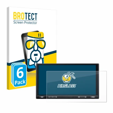 Face avant d’un emballage produit avec le logo de la marque BROTECT. À côté, l’appareil Sony XAV-AX5650 est représenté avec la