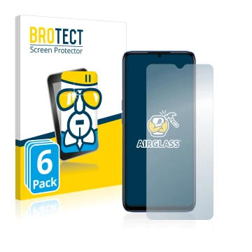 Face avant d’un emballage produit avec le logo de la marque BROTECT. À côté, l’appareil realme Narzo 50 5G est représenté avec