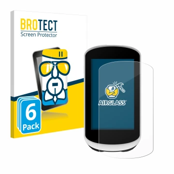 Face avant d’un emballage produit avec le logo de la marque BROTECT. À côté, l’appareil Garmin Edge Explore 2 est représenté a