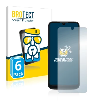 Face avant d’un emballage produit avec le logo de la marque BROTECT. À côté, l’appareil Doro 8100 PLUS est représenté avec la 
