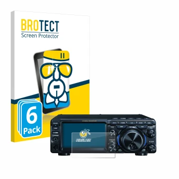 Face avant d’un emballage produit avec le logo de la marque BROTECT. À côté, l’appareil Yaesu FT-710 est représenté avec la pr