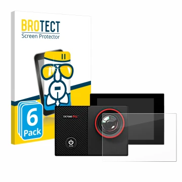 Face avant d’un emballage produit avec le logo de la marque BROTECT. À côté, l’appareil Akaso EK7000 Pro est représenté avec l
