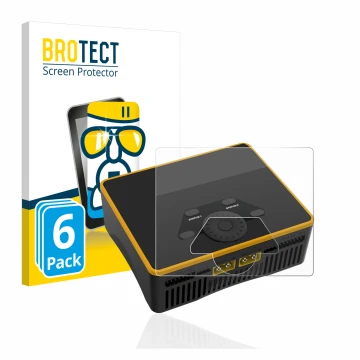 Face avant d’un emballage produit avec le logo de la marque BROTECT. À côté, l’appareil Junsi iCharger DX6 est représenté avec