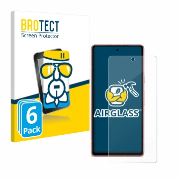 Face avant d’un emballage produit avec le logo de la marque BROTECT. À côté, l’appareil Google Pixel 7a est représenté avec la