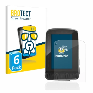 Face avant d’un emballage produit avec le logo de la marque BROTECT. À côté, l’appareil Wahoo Elemnt Roam 2 est représenté ave