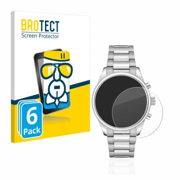 Face avant d’un emballage produit avec le logo de la marque BROTECT. À côté, l’appareil Hugo Boss Chronograph 58114171 est rep