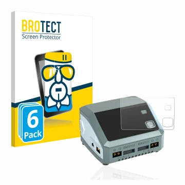 Face avant d’un emballage produit avec le logo de la marque BROTECT. À côté, l’appareil SkyRc D200 neo est représenté avec la 