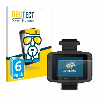Face avant d’un emballage produit avec le logo de la marque BROTECT. À côté, l’appareil Garmin Foretrex 801 est représenté ave