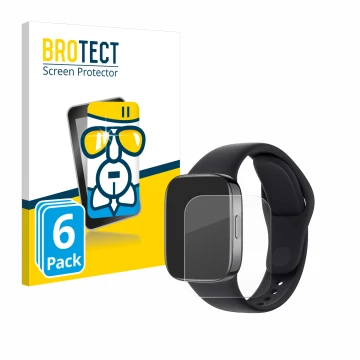 Face avant d’un emballage produit avec le logo de la marque BROTECT. À côté, l’appareil Xiaomi Redmi Watch 3 est représenté av