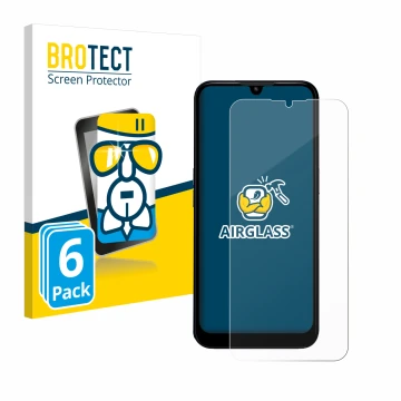 Face avant d’un emballage produit avec le logo de la marque BROTECT. À côté, l’appareil Doro 8200 est représenté avec la prote