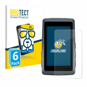 Face avant d’un emballage produit avec le logo de la marque BROTECT. À côté, l’appareil Sigma ROX 12.1 EVO est représenté avec