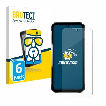 Face avant d’un emballage produit avec le logo de la marque BROTECT. À côté, l’appareil Fossibot F102 est représenté avec la p
