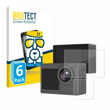 Face avant d’un emballage produit avec le logo de la marque BROTECT. À côté, l’appareil Akaso Brave 4 Pro est représenté avec 