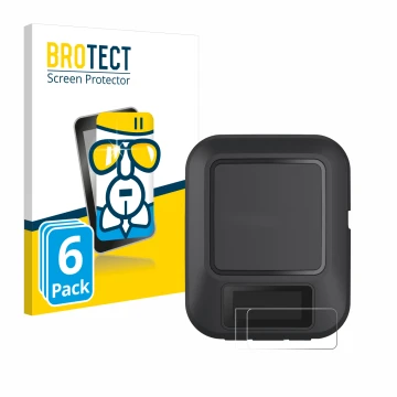 Face avant d’un emballage produit avec le logo de la marque BROTECT. À côté, l’appareil Garmin inReach Messenger est représent