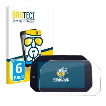 Face avant d’un emballage produit avec le logo de la marque BROTECT. À côté, l’appareil BMW R 1300 GS TFT 6.5