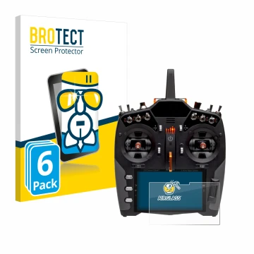 Face avant d’un emballage produit avec le logo de la marque BROTECT. À côté, l’appareil Spektrum NX20 est représenté avec la p