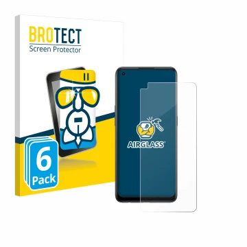 Face avant d’un emballage produit avec le logo de la marque BROTECT. À côté, l’appareil Oppo Reno 8T est représenté avec la pr