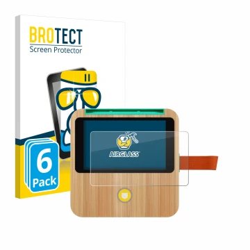 Face avant d’un emballage produit avec le logo de la marque BROTECT. À côté, l’appareil tigerbox Touch Plus est représenté ave