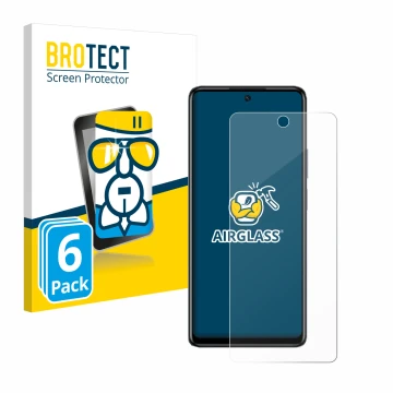 Face avant d’un emballage produit avec le logo de la marque BROTECT. À côté, l’appareil Infinix Hot 40 Pro est représenté avec
