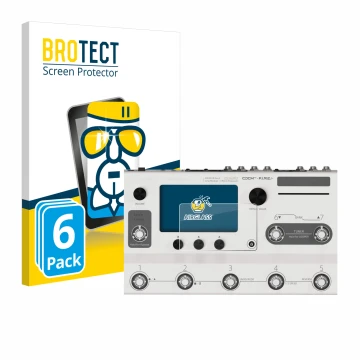 Face avant d’un emballage produit avec le logo de la marque BROTECT. À côté, l’appareil Hotone Ampero II Stage est représenté 