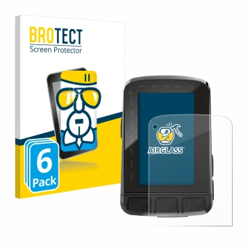 Face avant d’un emballage produit avec le logo de la marque BROTECT. À côté, l’appareil Wahoo Elemnt Roam V2 GPS est représent