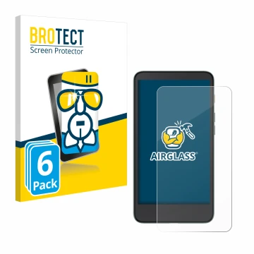 Face avant d’un emballage produit avec le logo de la marque BROTECT. À côté, l’appareil Xiaomi Moaan InkPalm 5 est représenté 