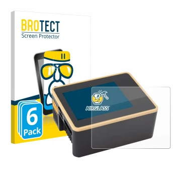 Face avant d’un emballage produit avec le logo de la marque BROTECT. À côté, l’appareil Junsi iCharger X6 est représenté avec 