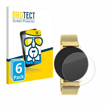 Face avant d’un emballage produit avec le logo de la marque BROTECT. À côté, l’appareil Oozoo Q00121 est représenté avec la pr