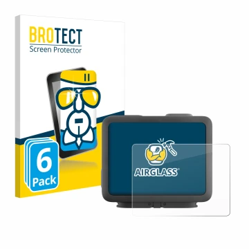 Face avant d’un emballage produit avec le logo de la marque BROTECT. À côté, l’appareil GoPro Hero 4k est représenté avec la p